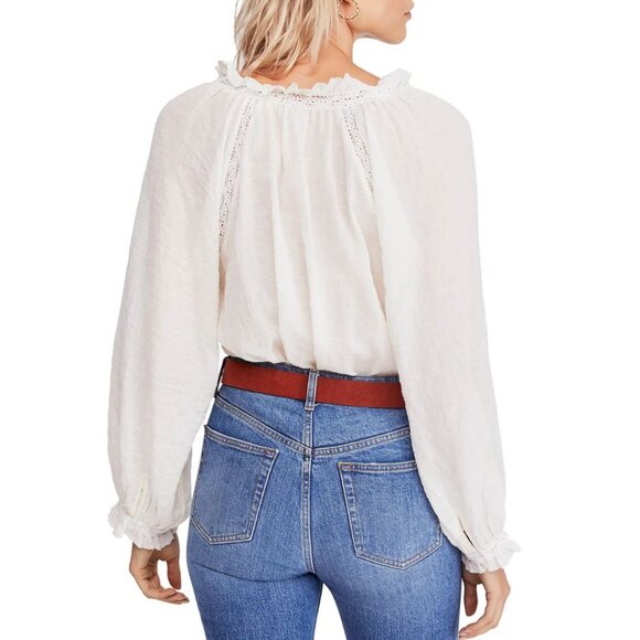 Free People Sivan Embroidered Top Ivory Size XS - Picture 2 of 8
